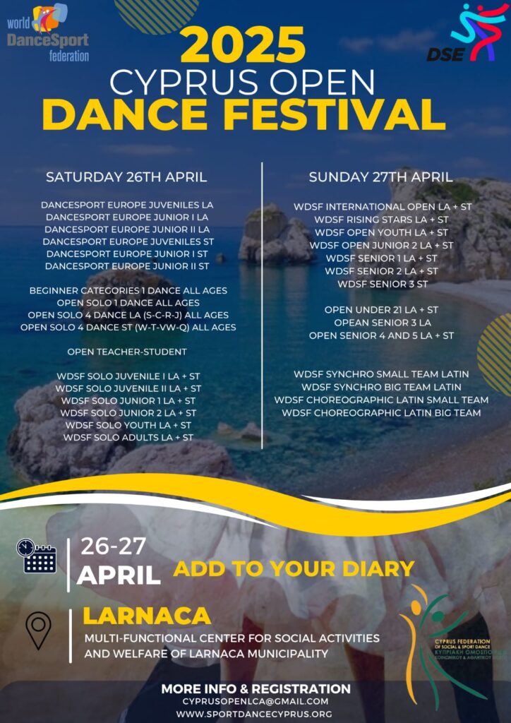 WDSF Larnaca – Cyprus   26/27 April  2025